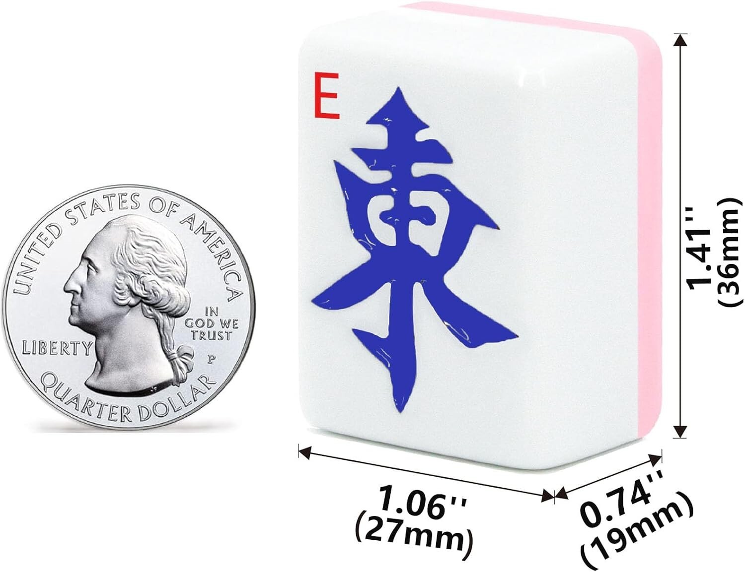 American Mahjong Game Set, 166 Numbered Melamine Tiles (1.4″), 4 Dice, 80 Poker