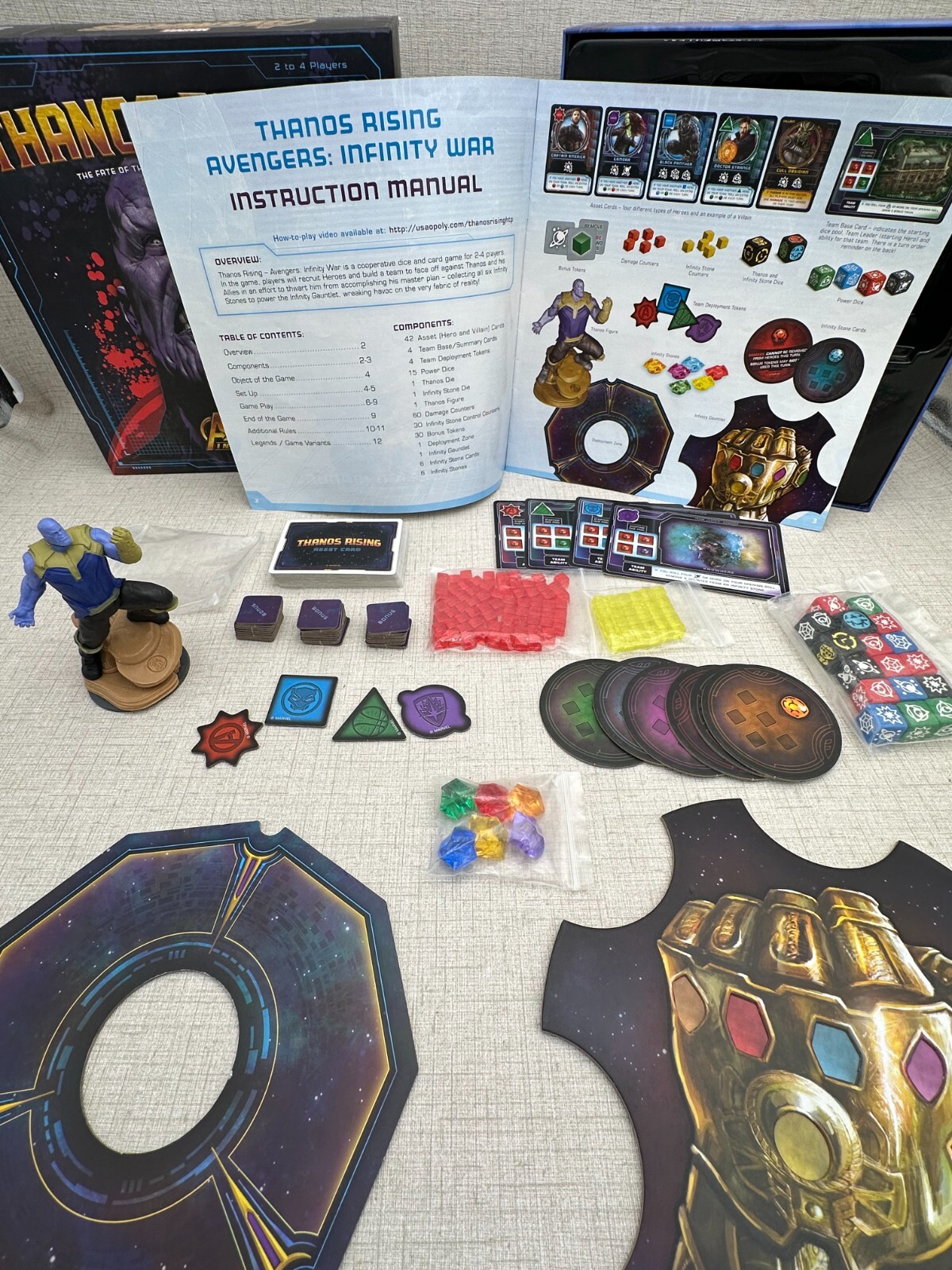Thanos Rising Avengers: Infinity War Board Game 100% Complete 2018 Marvel 2-4 pl