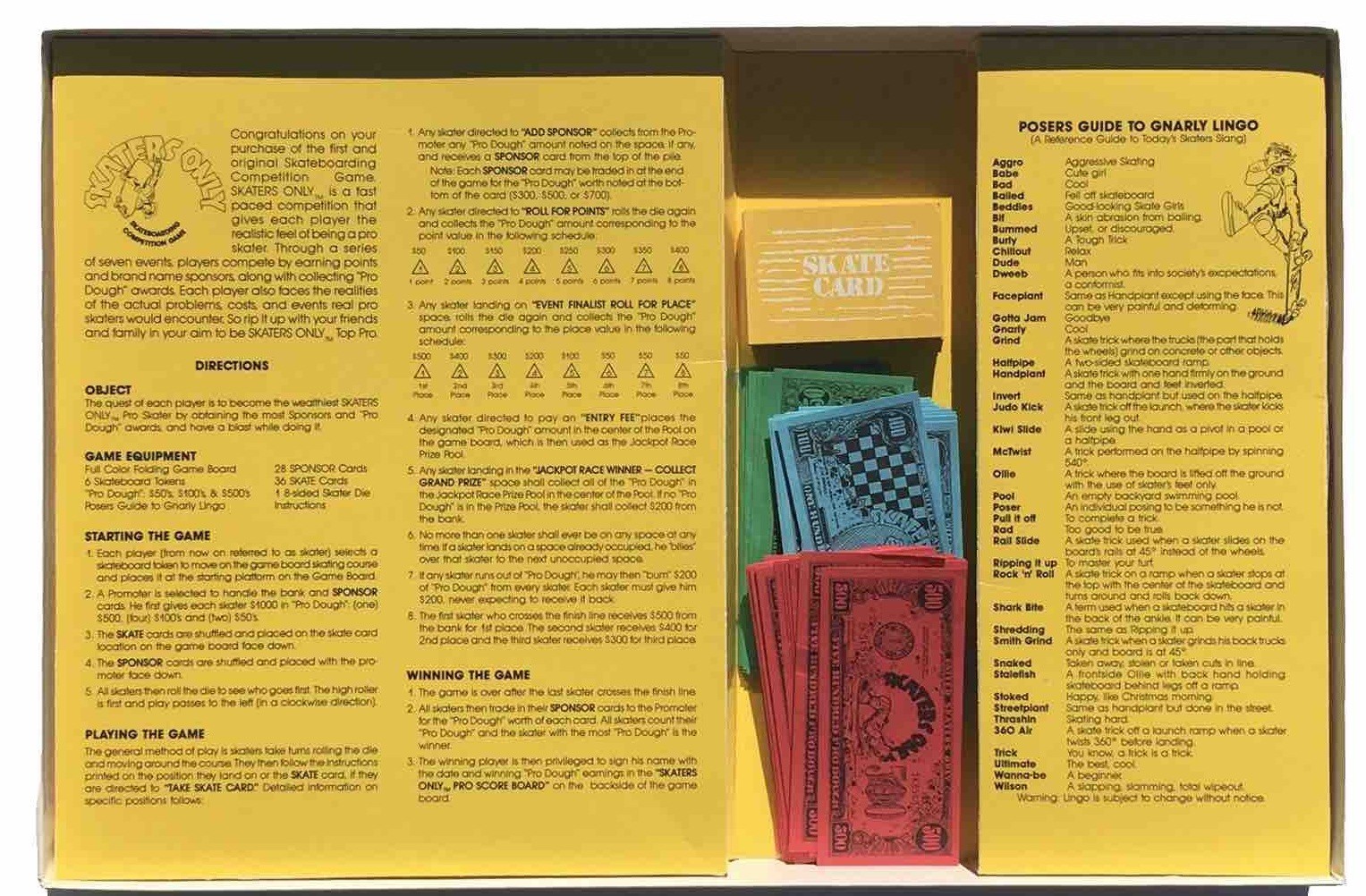 Skaters Only! (1988) RARE Board Game 100% Complete Southwest Innovations INC VGC