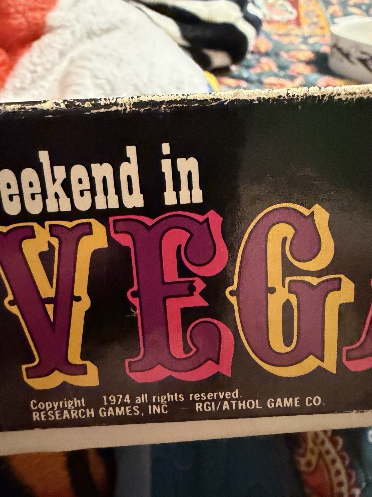 vintage 1974 “WEEKEND IN VEGAS” GAMBLING BOARD GAME las 12 CASINO GAMES rare WOW