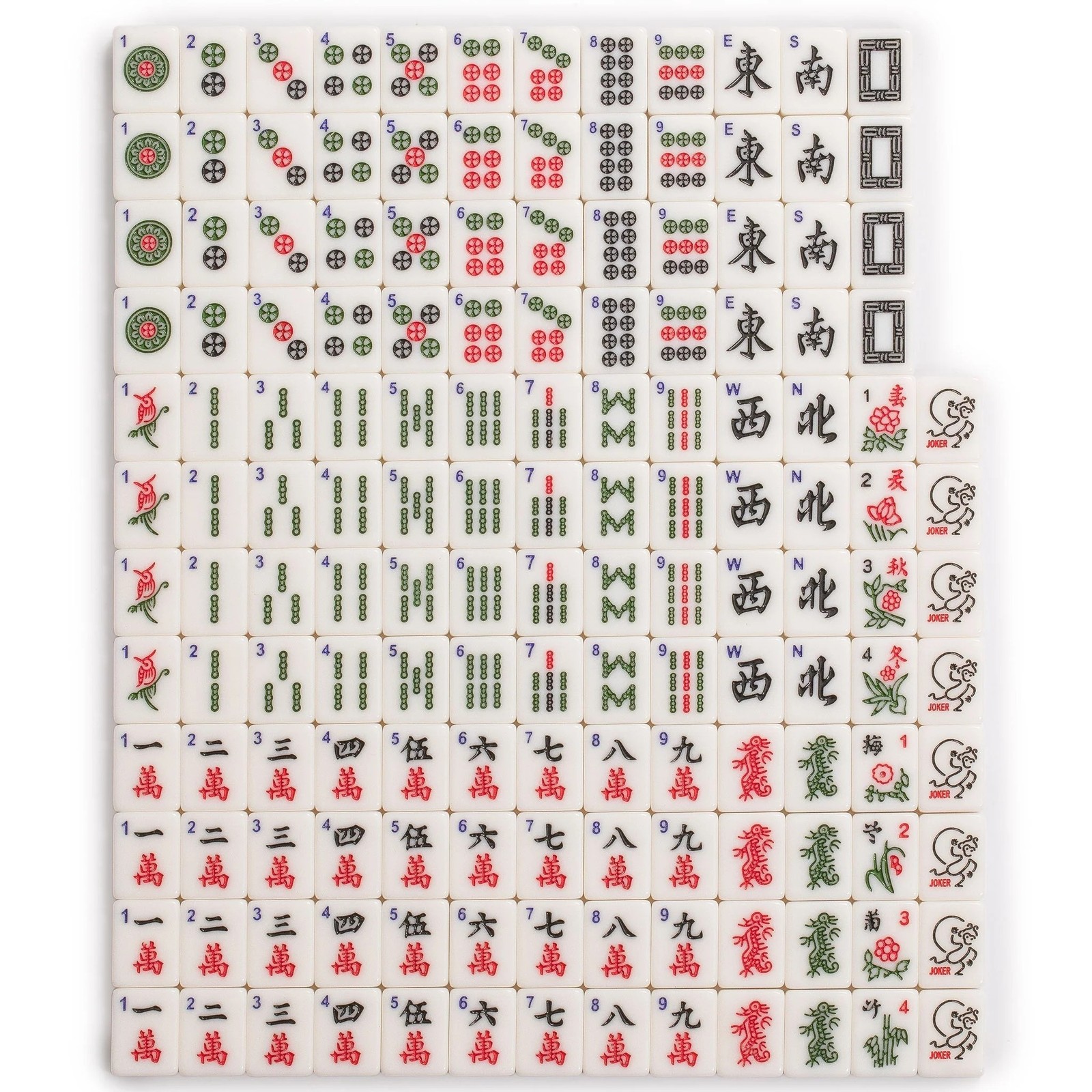 “Mah-Jinn” Mahjong For Young Player/Beginner/Starter Tiles Racks Dice YM-MJ001-A
