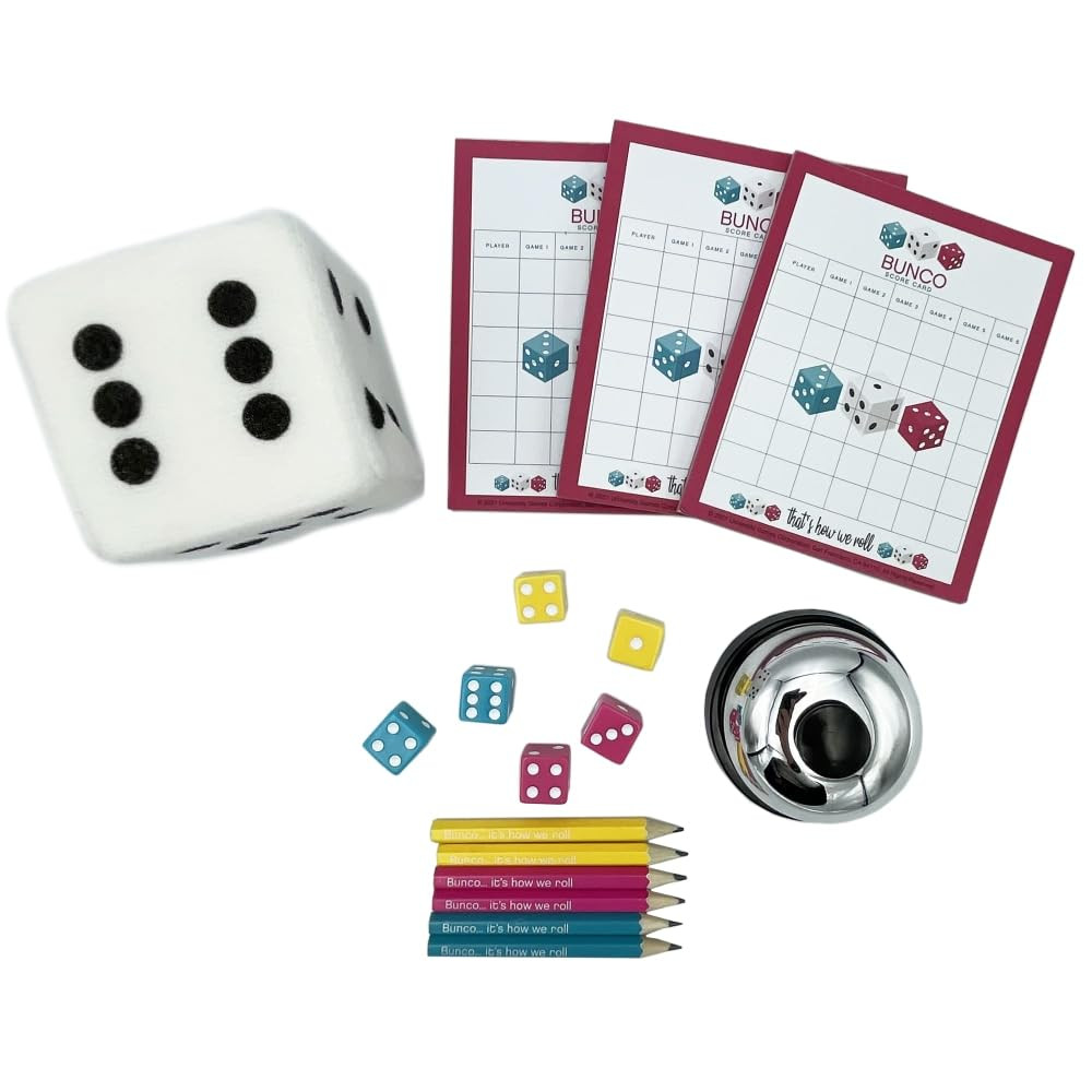 Bunco Party Game for Game Night Dice Rolling Fun for 2 to 12 Players