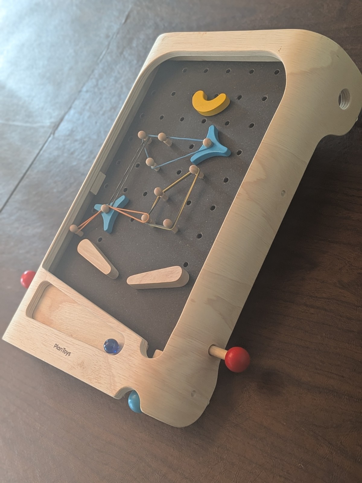 Plan Toys Pinball Ages 3+ 1 player Sustainable Wooden Montessori STEAM Perfect