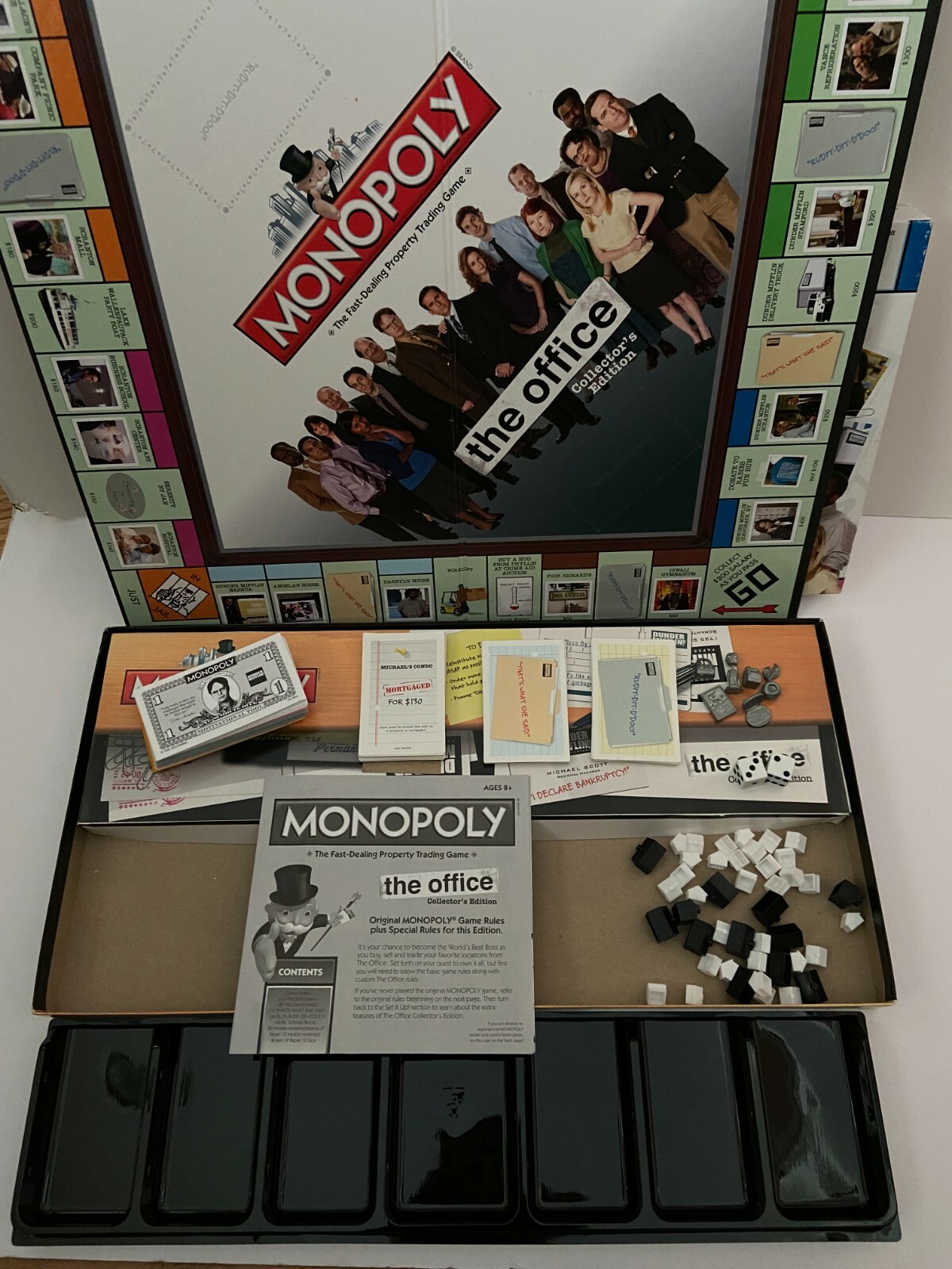 Monopoly The Office Collector’s Edition Complete minus 1 Title Deed Card VG