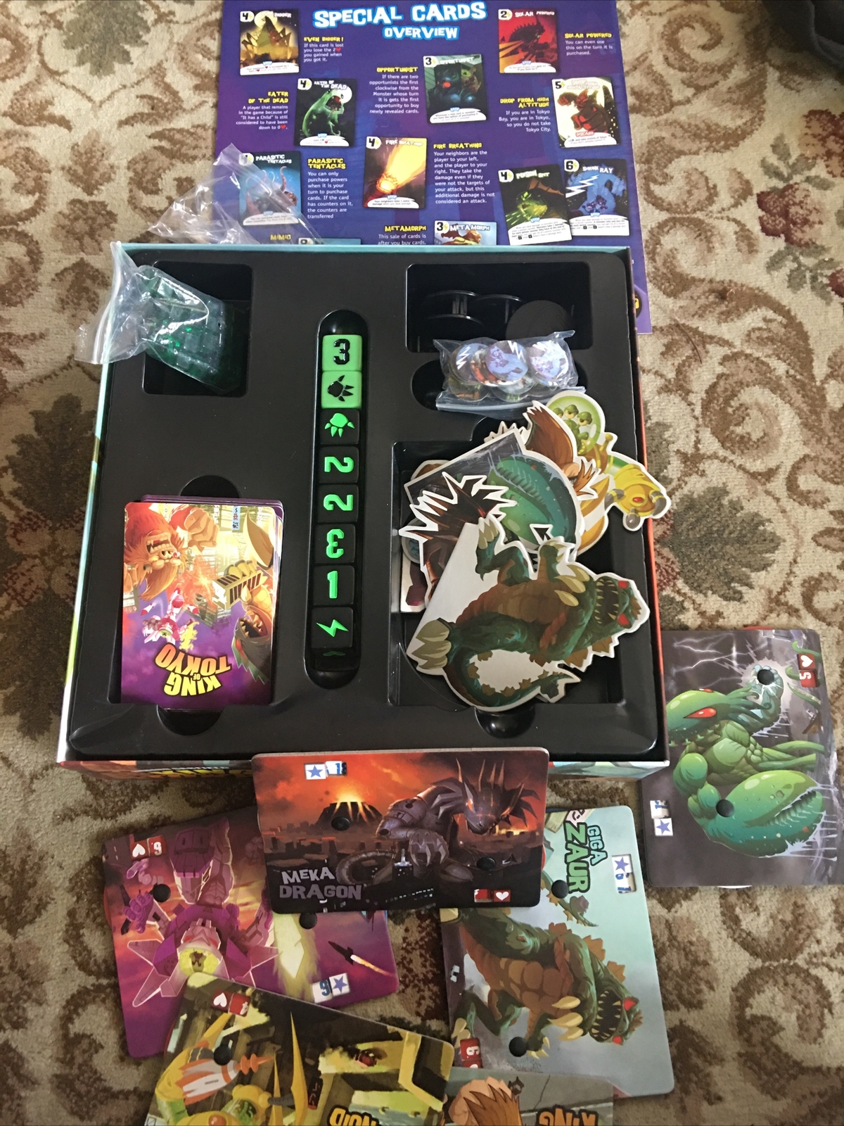 Pre-owned King of Tokyo Richard Garfield Board Game 2015 – – Complete