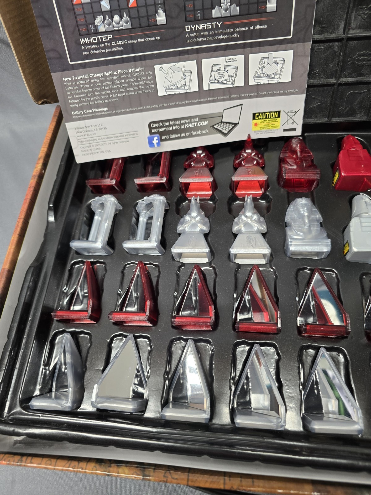 Laser Board Game Khet 2.0 Strategy Mensa Select Toy of the Year Complete