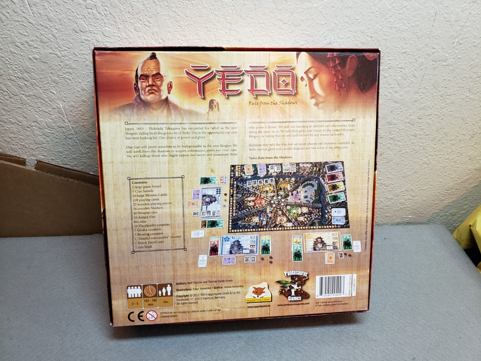 Yedo Board Game, Pandasaurus Games, 2013, 2–5 players,Pre-owned