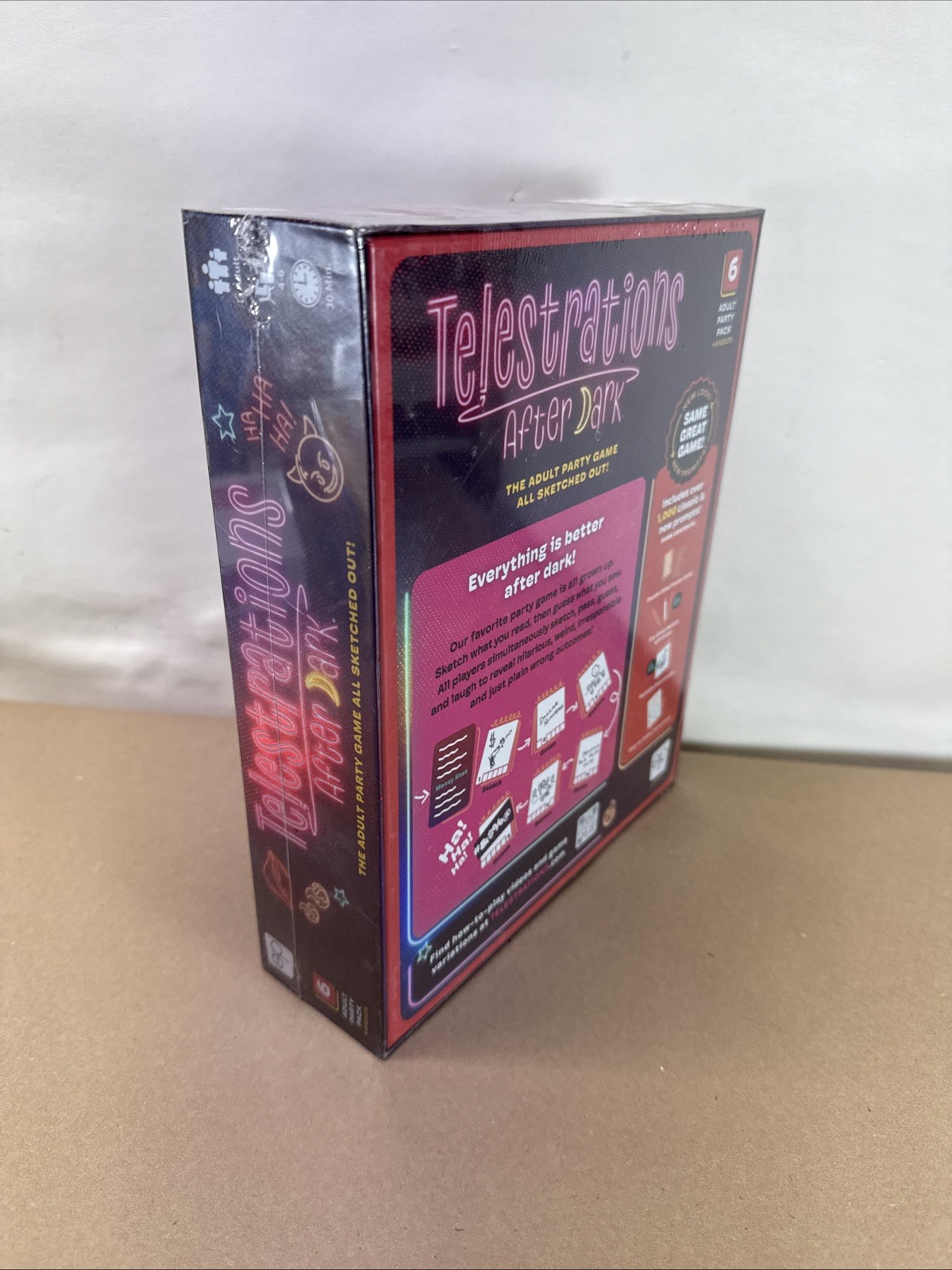 Telestrations After Dark Adult Party Game 4-6 Players Dry-Erase Markers