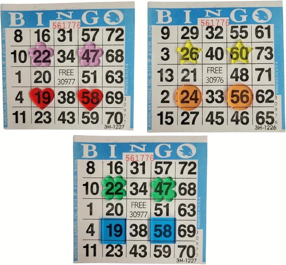 Bingo Waiters Set of 12 with Carrying Pouch
