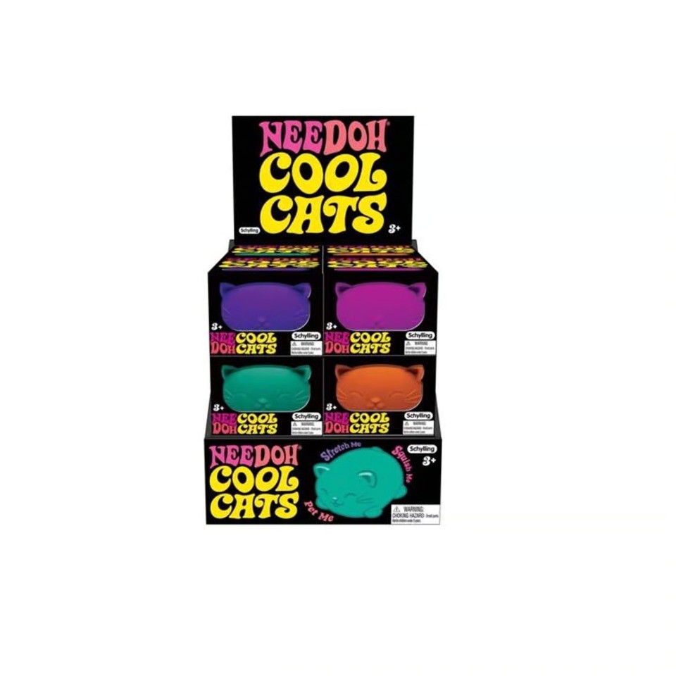 PURPLE – COOL CATS NeeDoh Sensory Stress Relief Ball Toy Autism Anxiety Fidget