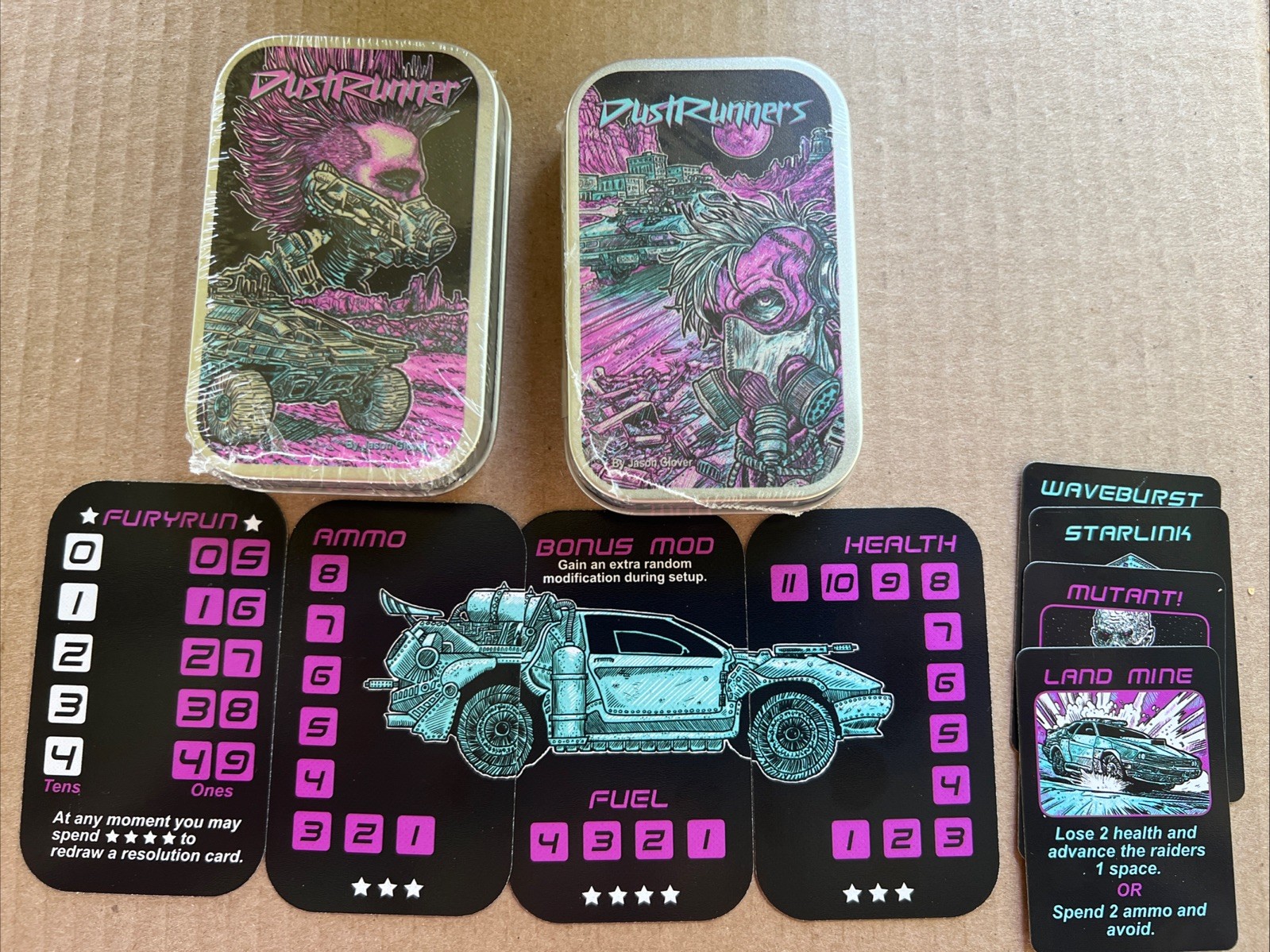 Dustrunner & Dustrunners Game Plus Cards From Gnome Pack #1 , Grey Gnome Games
