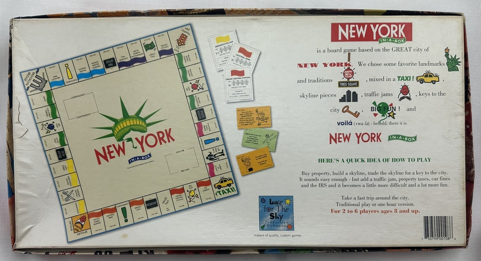 1997 New York in A Box Monopoly Game by Late for the Sky Complete Great Cond