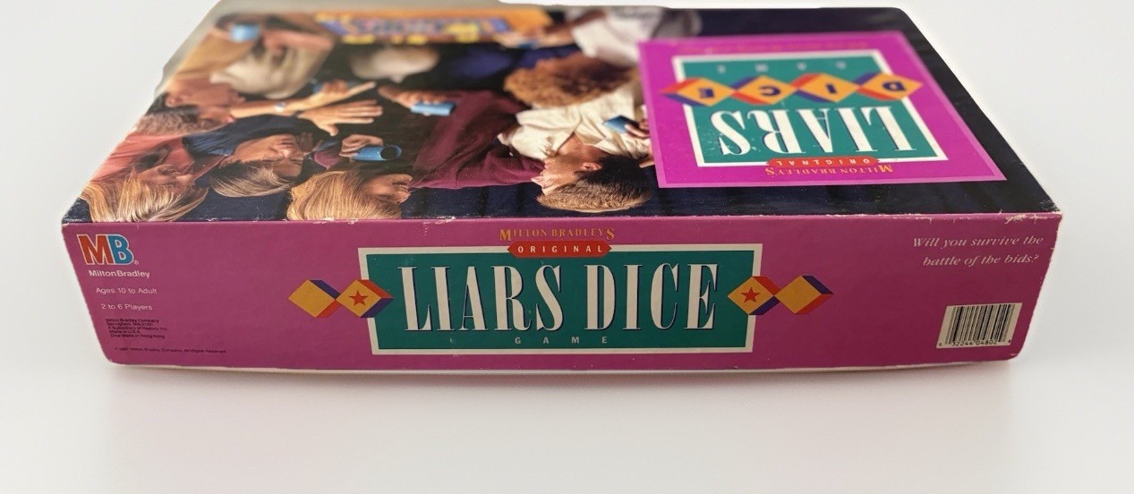 1987 Milton Bradley Liar’s Dice Game Complete Vintage Dice Cups Set