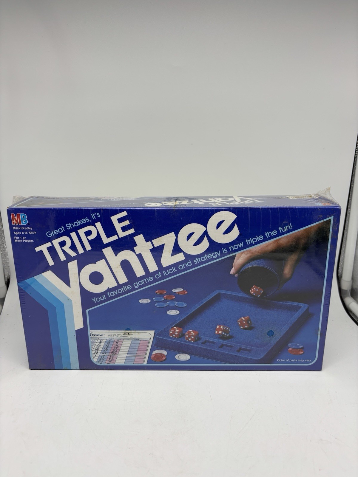 Triple Yahtzee Game by Milton Bradley New Old Stock Vintage Sealed 1982 NEW