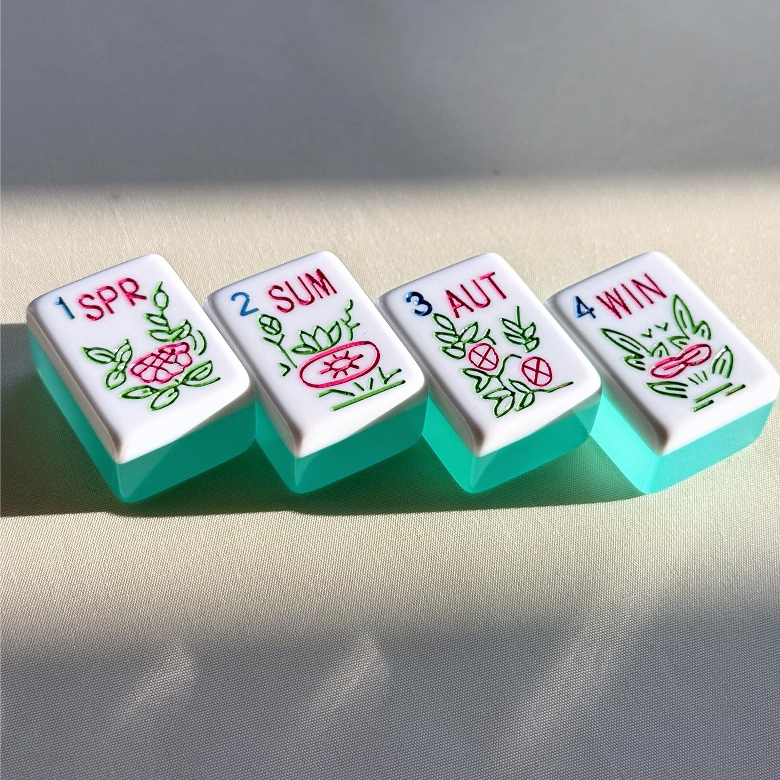 Mahjoy Mahjong Tile Set, American Mahjong Tile Set with 2 Dice, 166 Engraved …