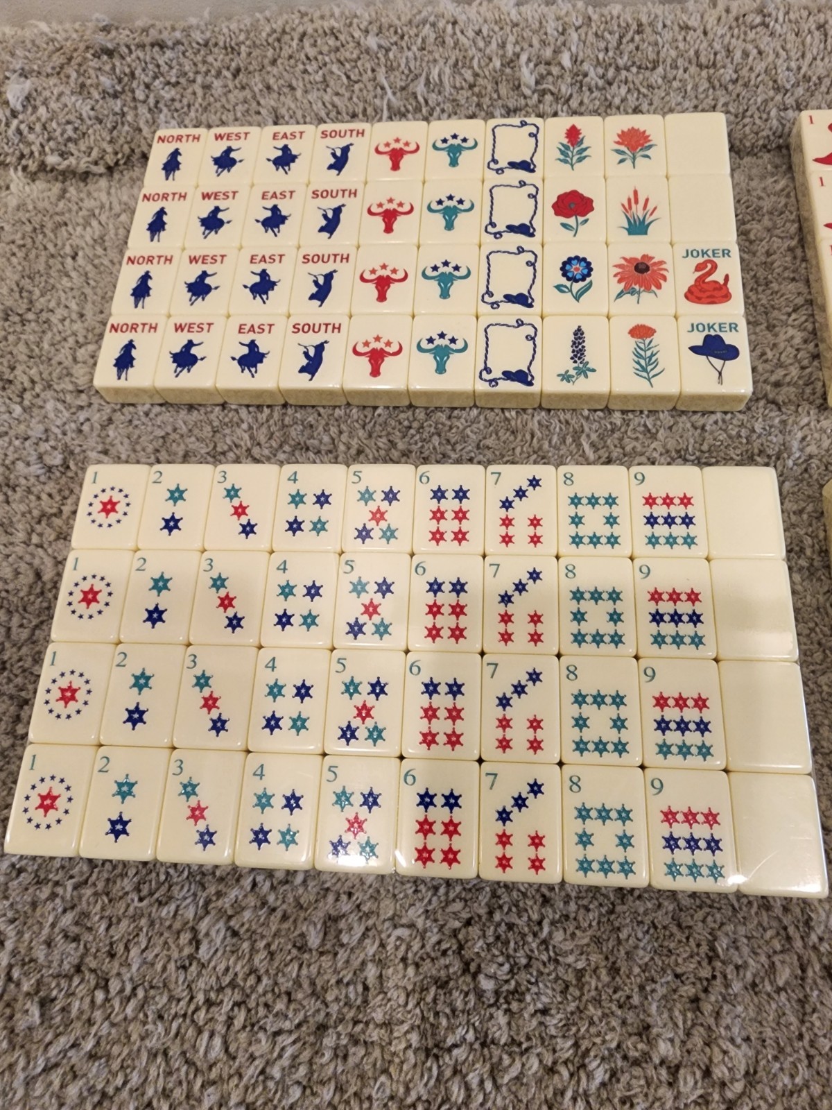 Texas American Mahjong Set Western Mahjong Tiles~160 Tiles