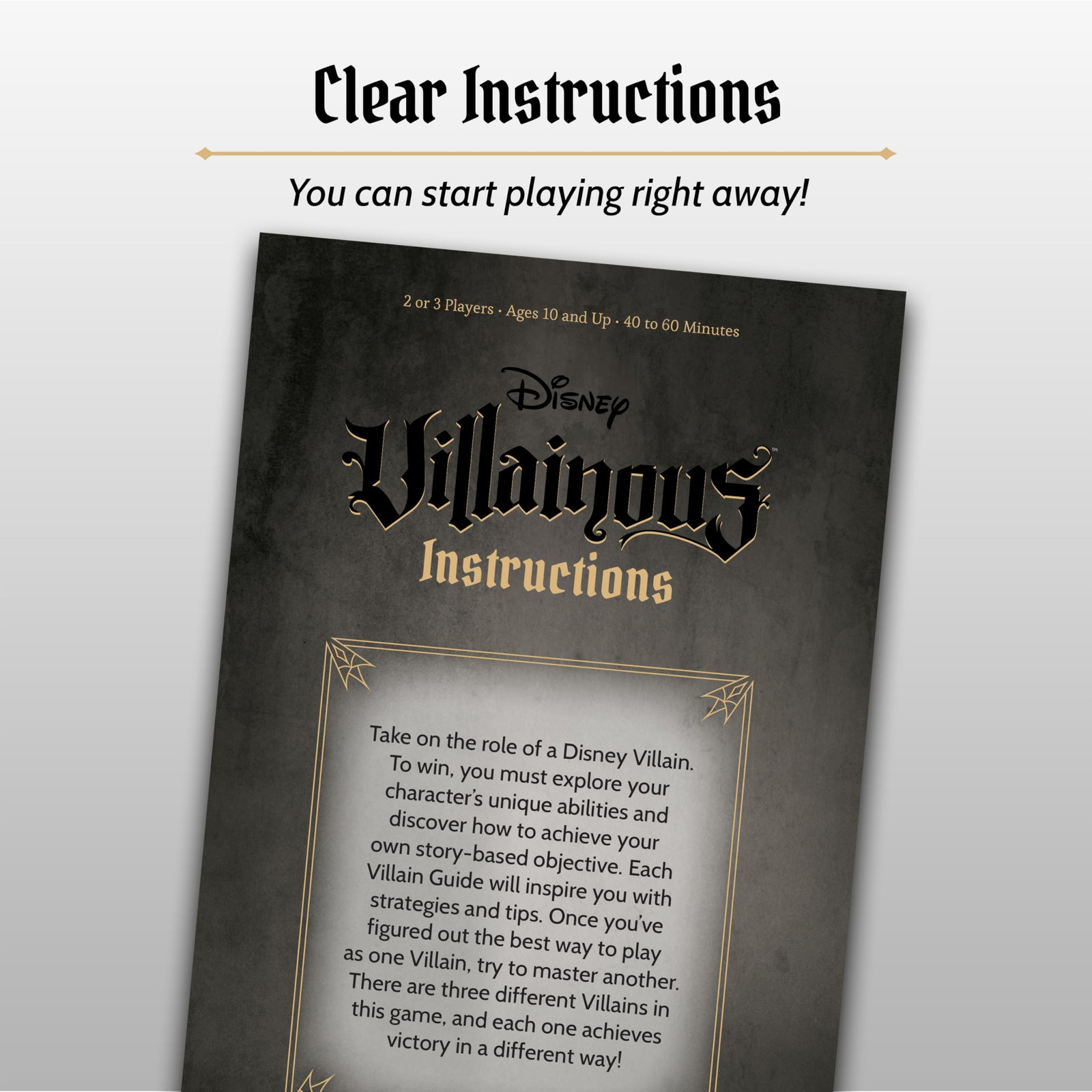 Disney Villainous Wicked To The Core Strategy Board Game for 6 Players