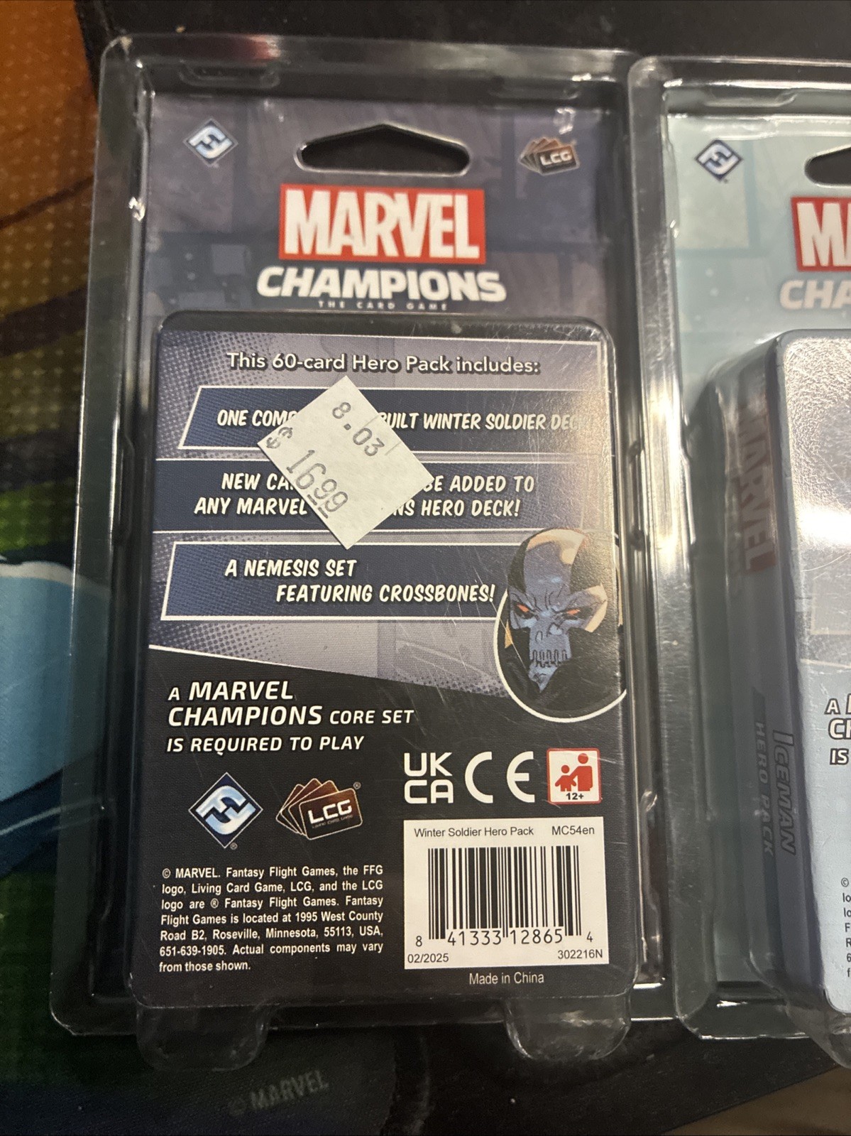 Iceman And Winter Soldier Hero Packs Marvel Champions: The Card Game LCG