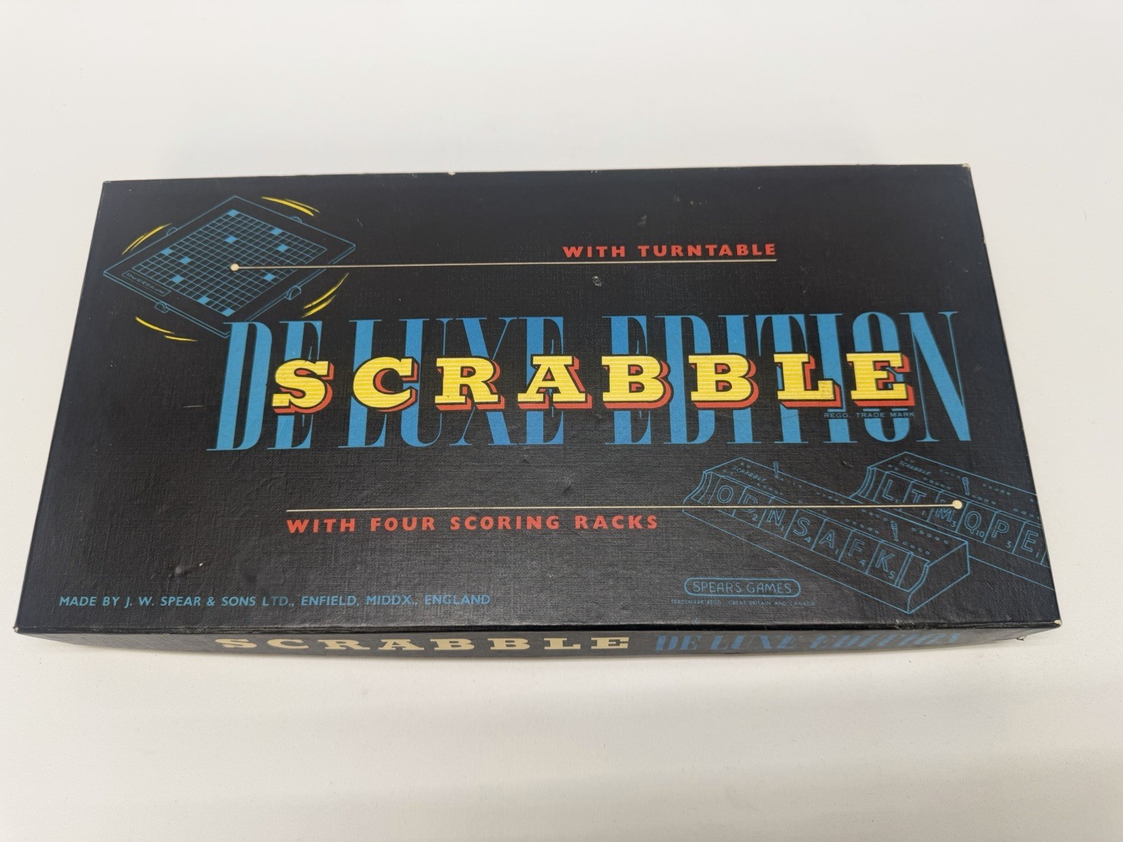 Vintage 1954 Spears England Deluxe Scrabble