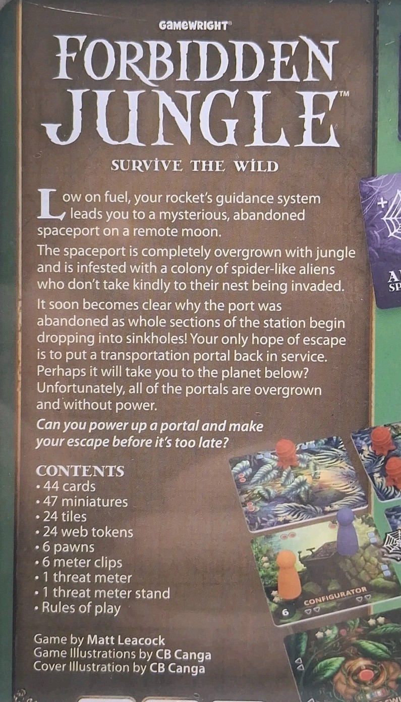 New Forbidden Jungle Cooperative Adventure Game for 2 to 5 Players Age 10 Plus