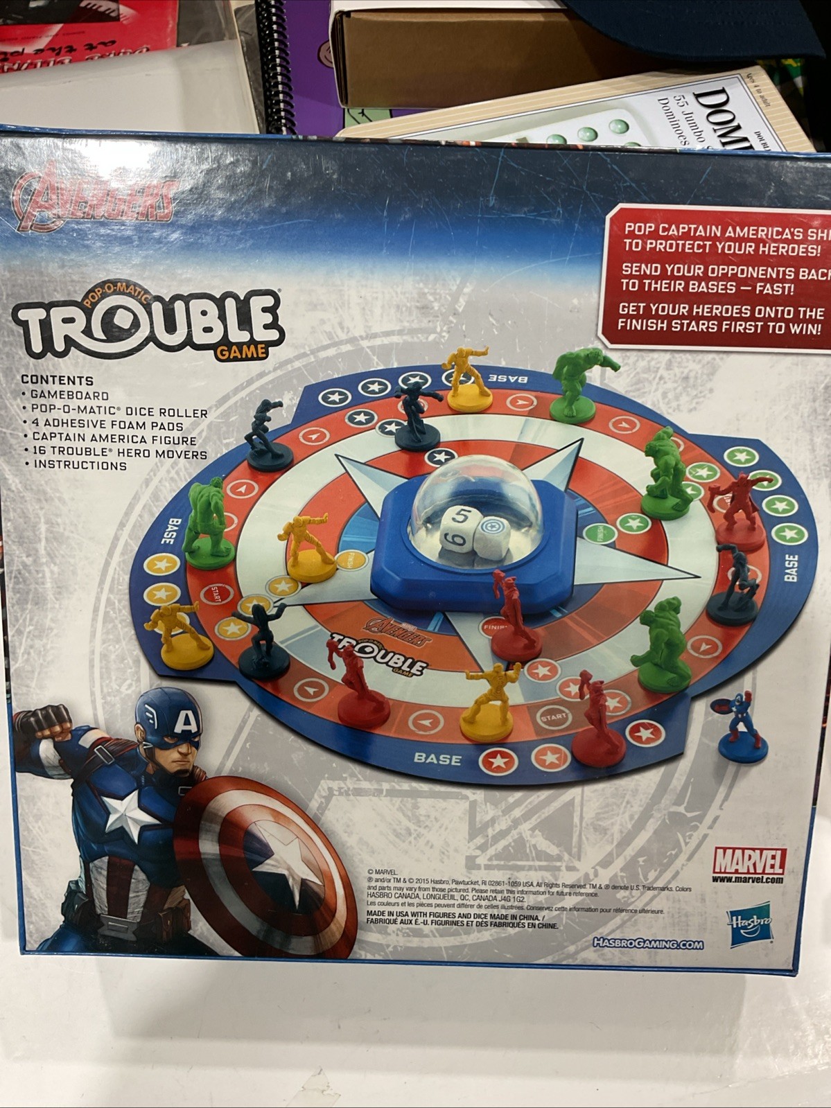 Hasbro Marvel Avengers Trouble Game Pop-O-Matic SEALED