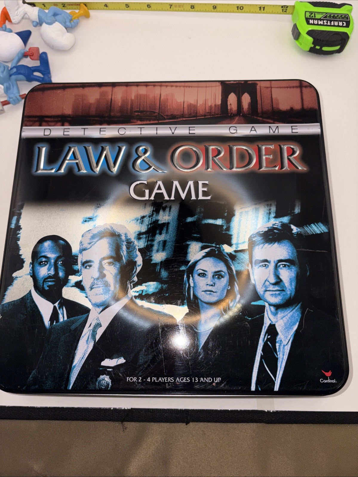 Law & Order Detective Game 2-4 Players In Metal Tin Complete