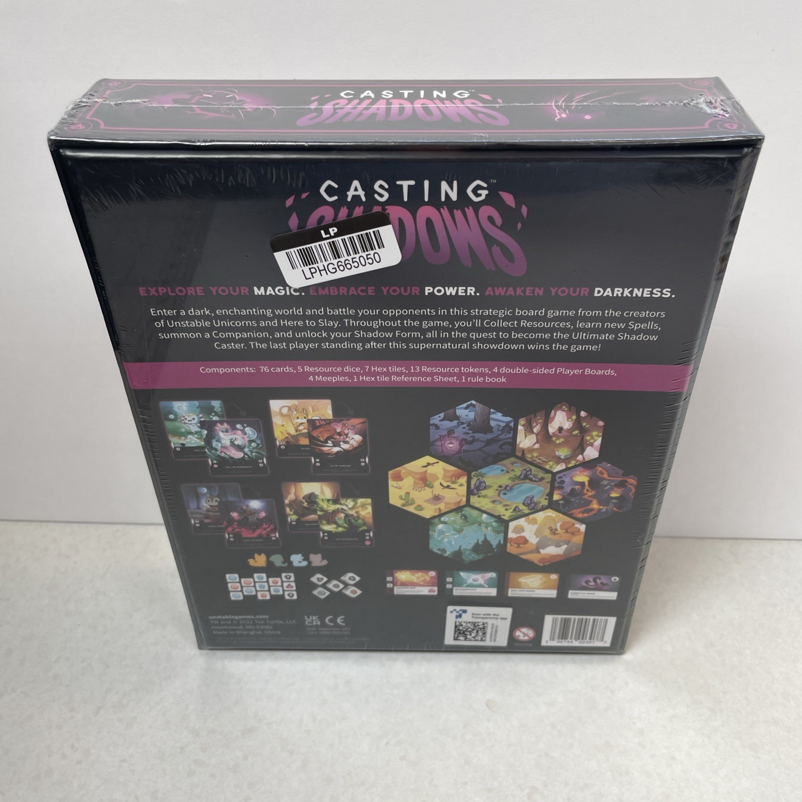 Casting Shadows Base Board Game Strategic Role Play Tee Turtle 2022 Sealed New