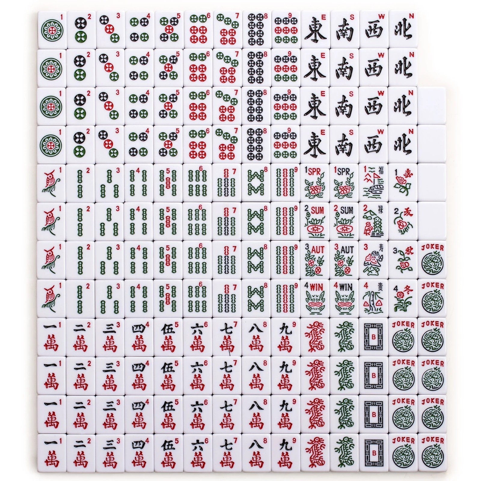 American Mahjong ”Santorini Blue” 166-Tile Soft Travel Case FX-AM004-A New
