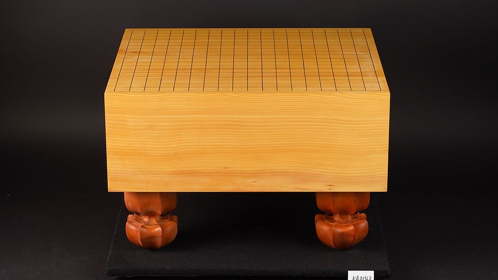 Japanese Goban IGO “HON-KAYA 本榧” Wooden Board 4 legs Thick 6.5 in With Box