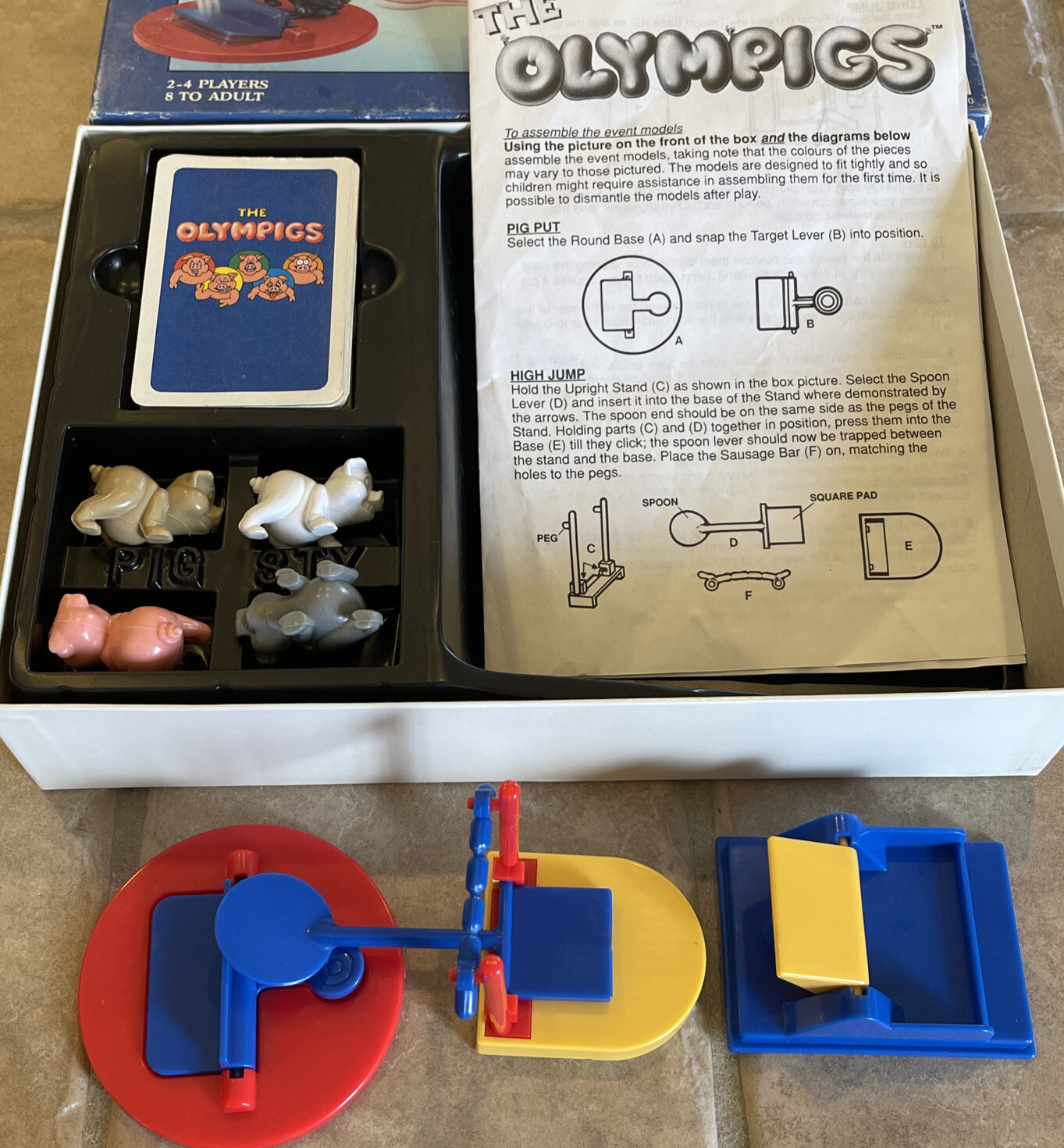 The Olympigs Skill And Action Card Game 1991 Paul Lamond Games Vintage Fun Rare!