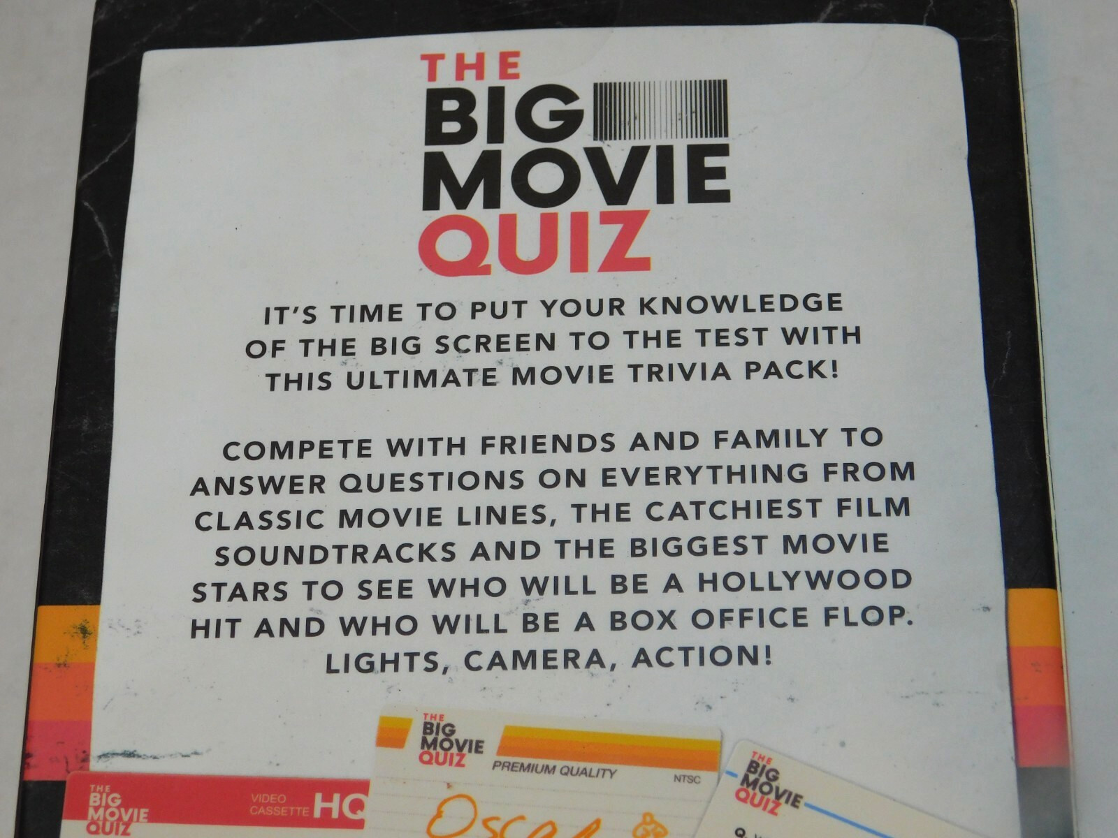 The Big Movie Quiz Movie Trivia Card Game Age 12 & Up