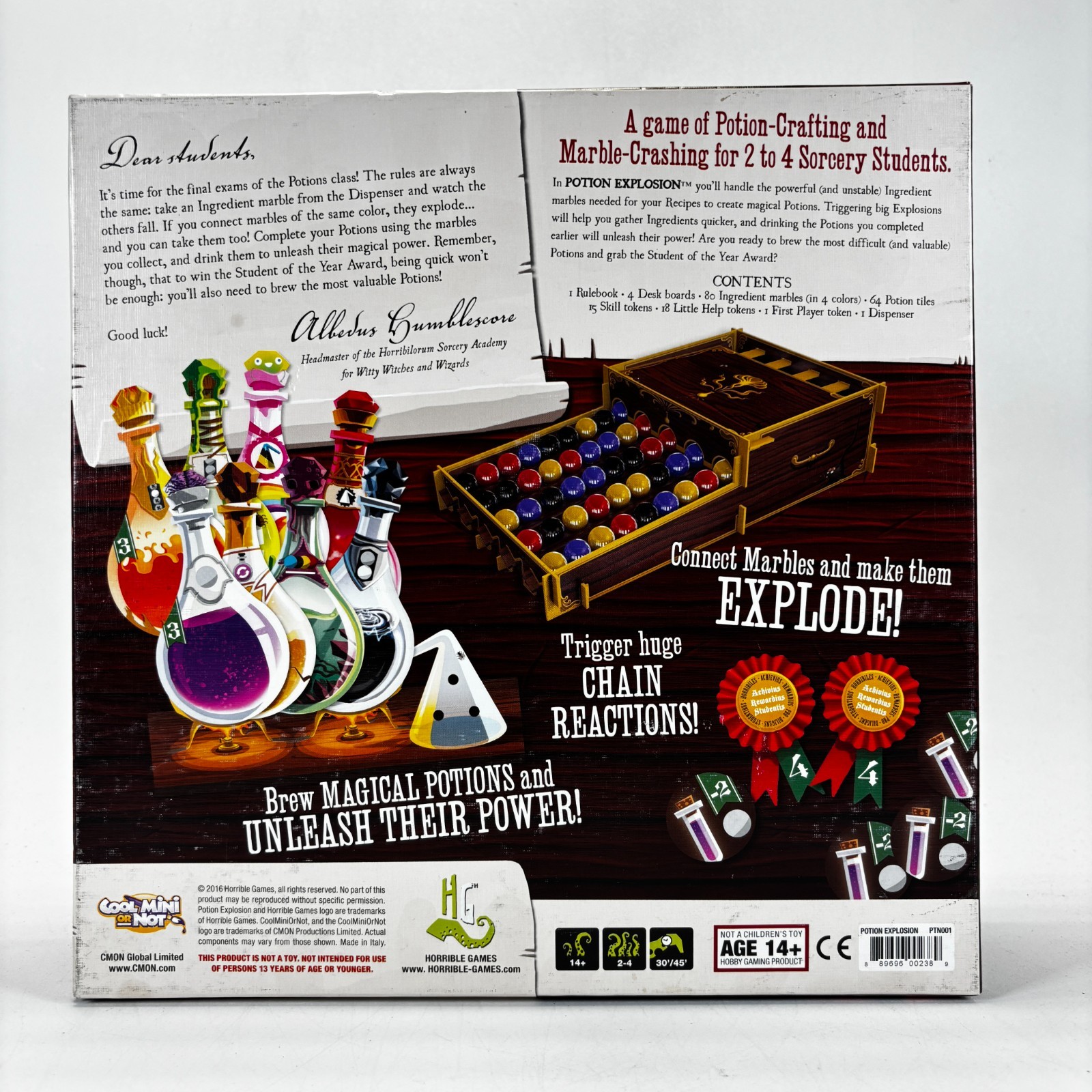 Potion Explosion Board Game 2016 First Edition CMON Horrible Games – Complete