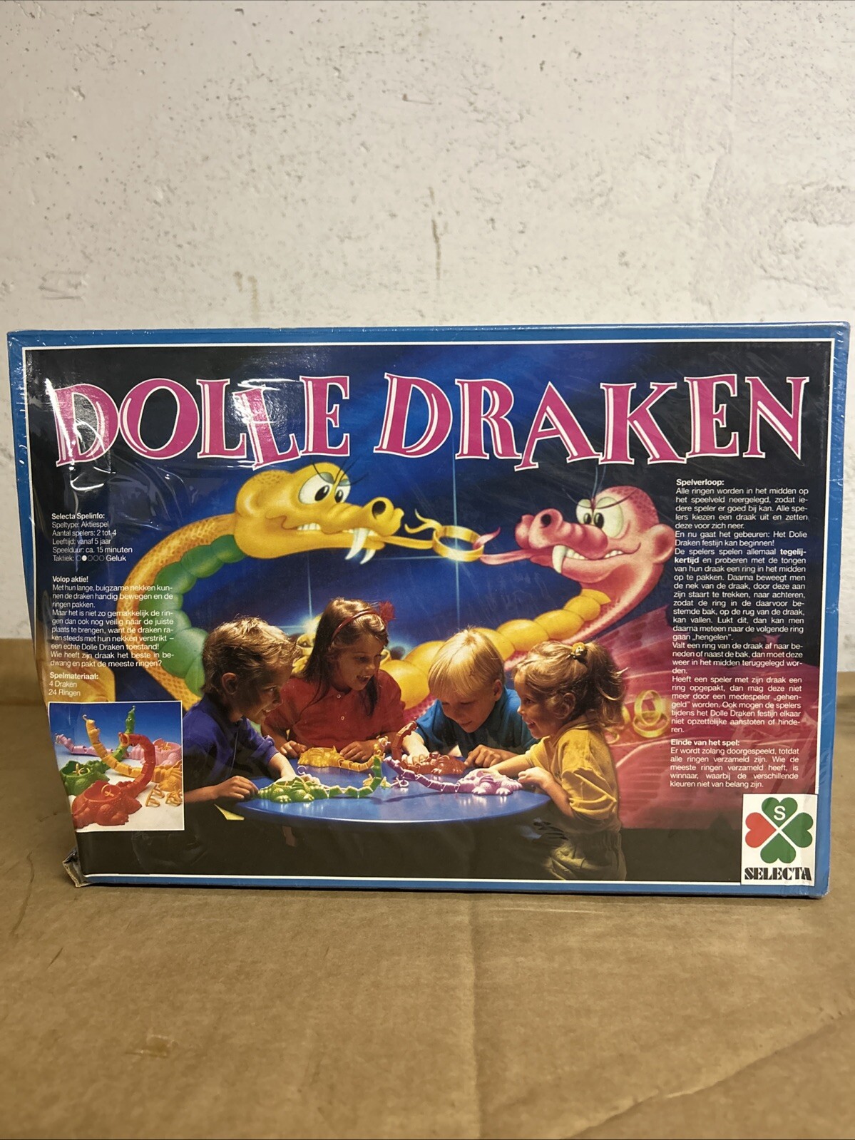 NOS 1991 Selecta Dolle Draken (Crazy Dragons) Kids Game Factory Sealed *RARE*