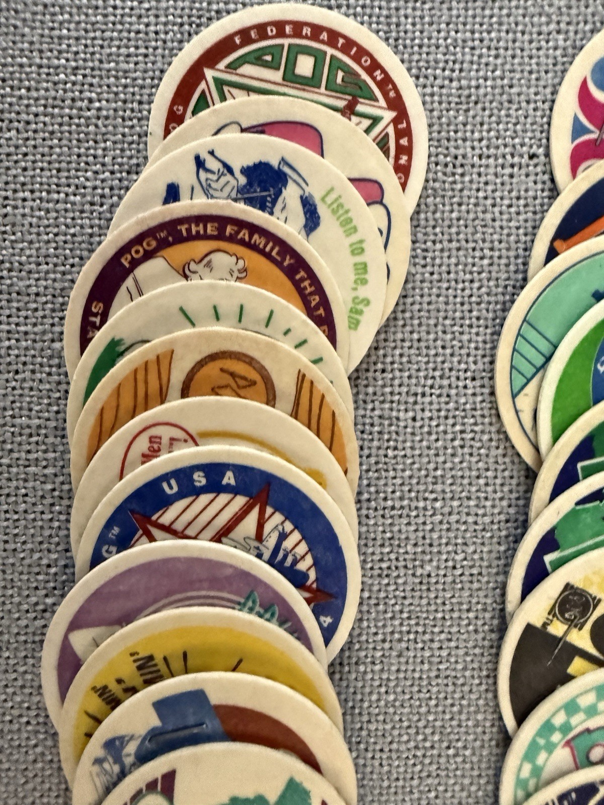 World POG Federation~95+ Original Pogs~Matte Finish Milk Caps~Little Tab~Staple