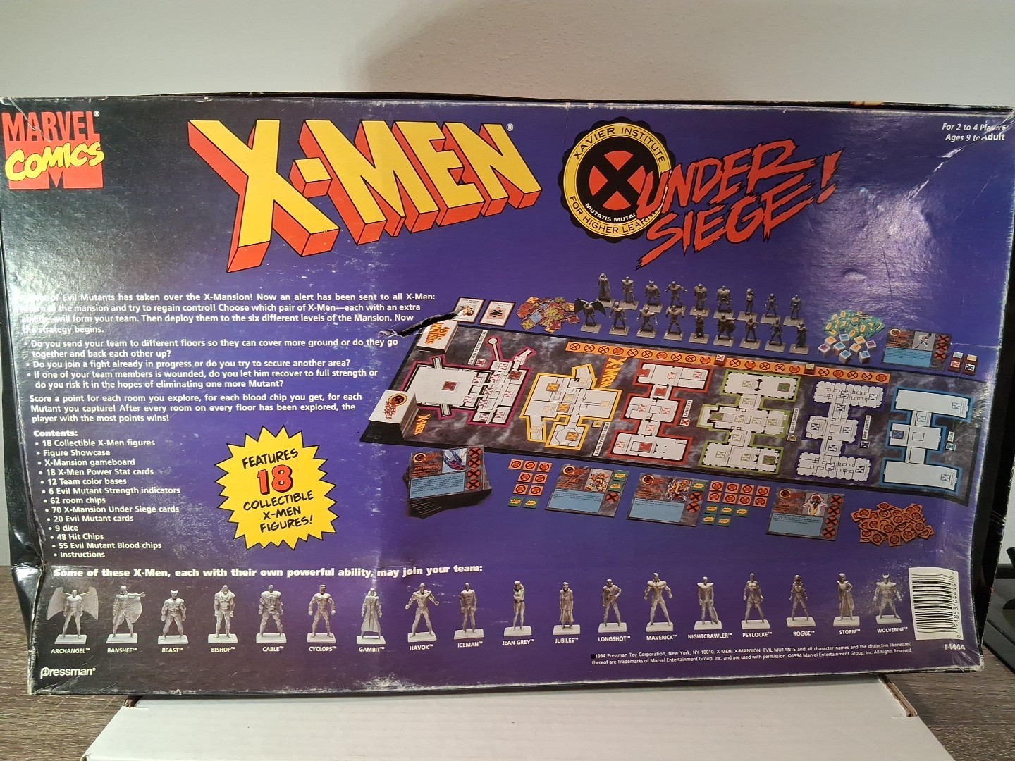 INCOMPLETE Marvel Comics X-Men Under Siege Board Game – Vintage / Rare / 1994