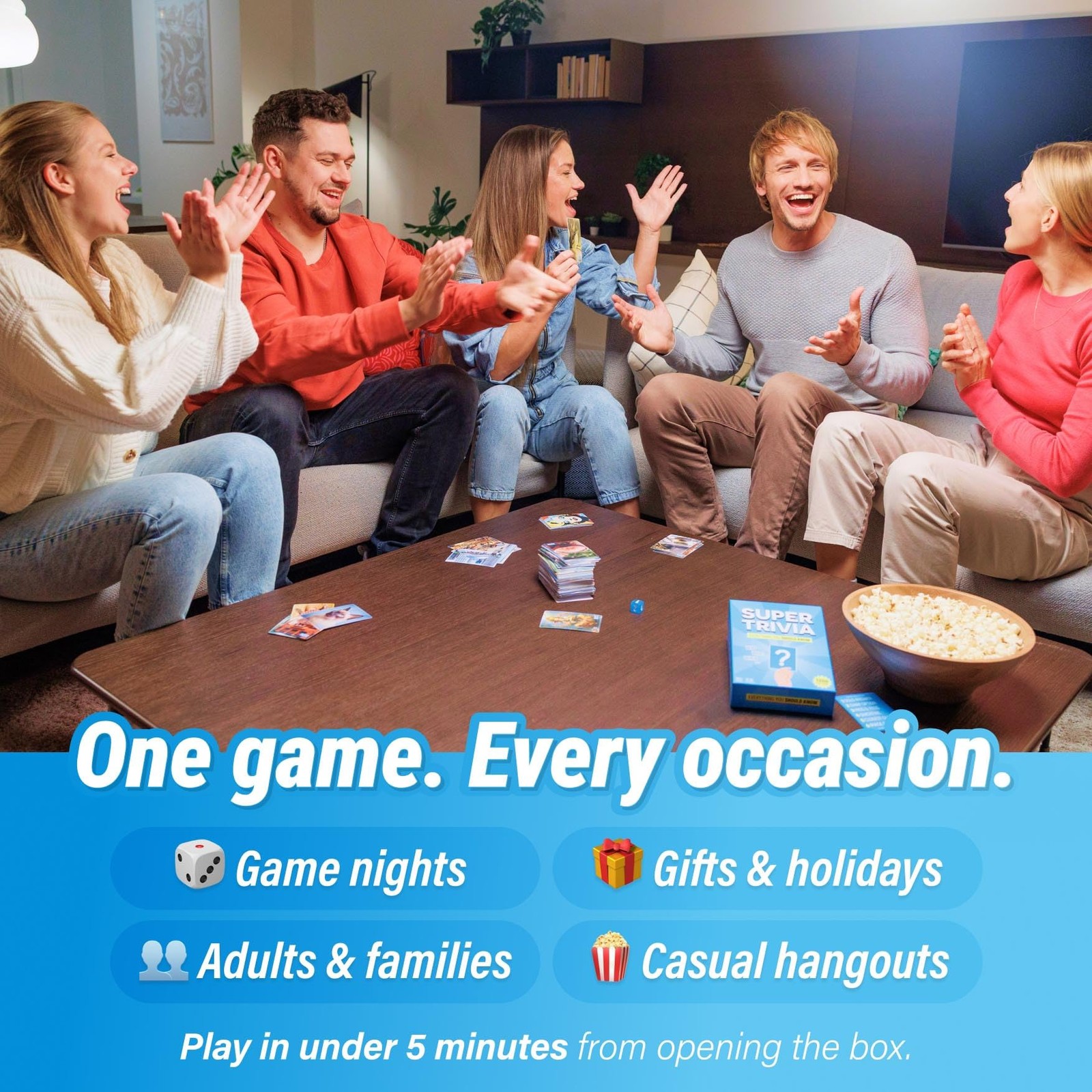 Super Trivia Game for Adults with 1200 Questions – Fun Board Game for Adults …