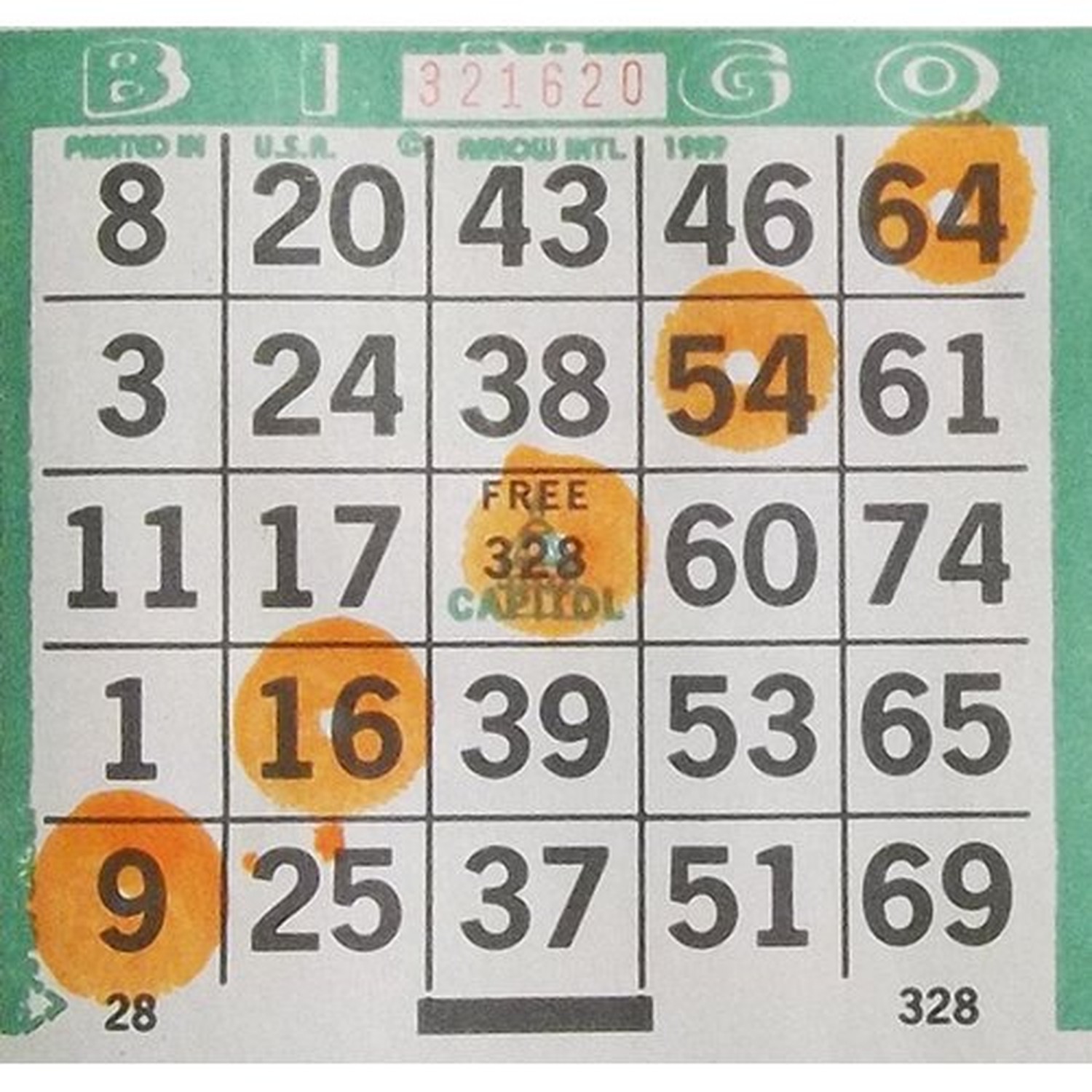 Dab-O-Ink Six Pack 4oz Orange Bingo Dauber