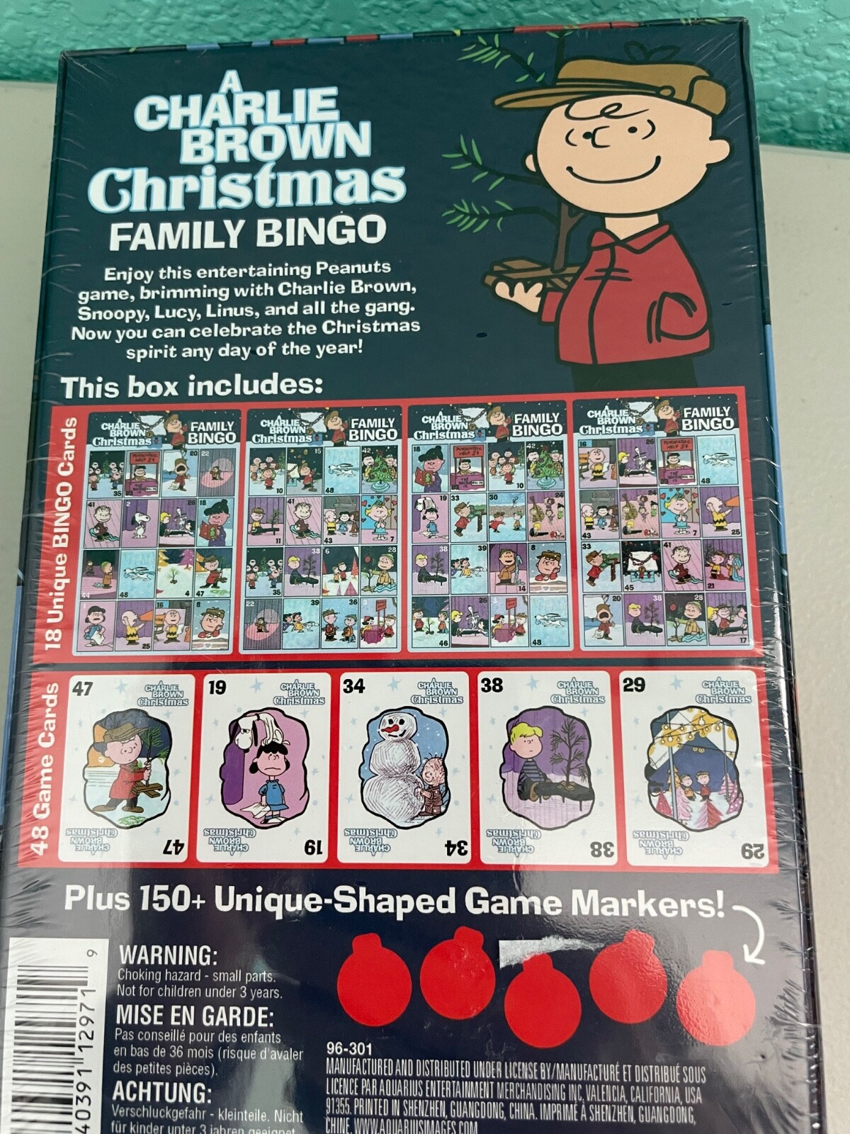 Charlie Brown Christmas Family Bingo Peanuts 2-18 player 8+ Years NEW SEALED