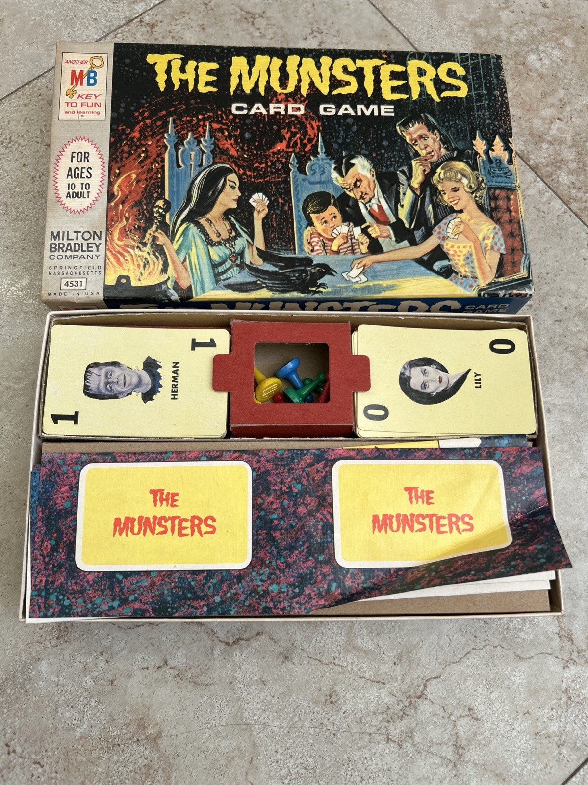 The Munsters Card Game 1964 Milton Bradley 4531 No Signs Of Use! HTF!