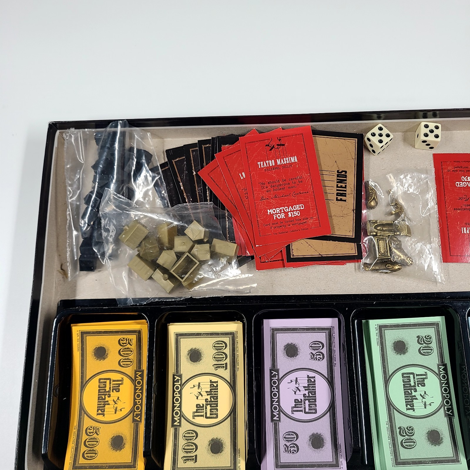 Monopoly The Godfather Collector’s Edition Game: 2012 Complete Set Used