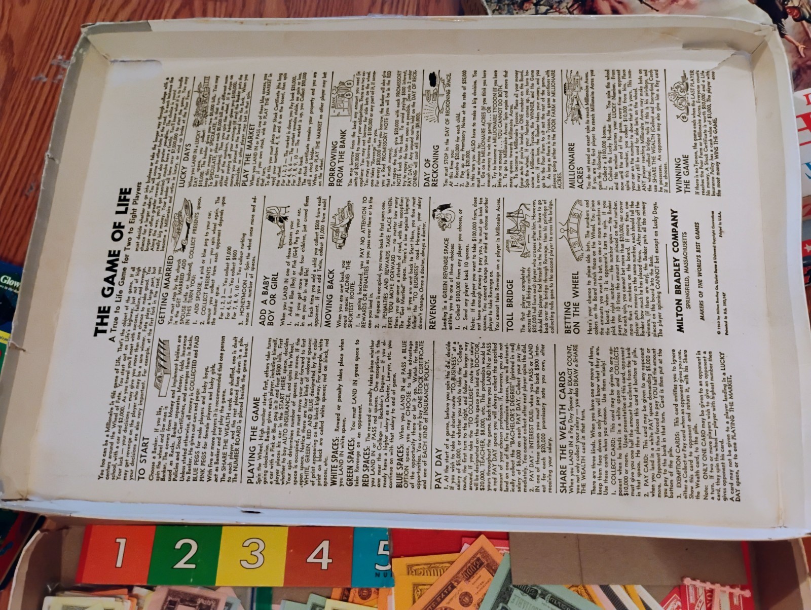 VINTAGE The Game of Life 1960 First Edition Complete Milton Bradley Board Game