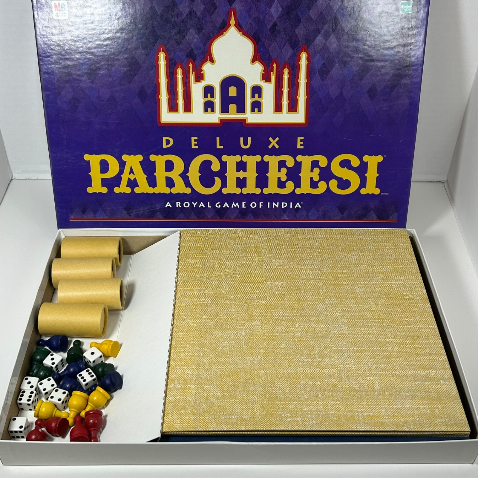 Vintage 1999 Deluxe Parcheesi COMPLETE Milton Bradley Classic Strategy