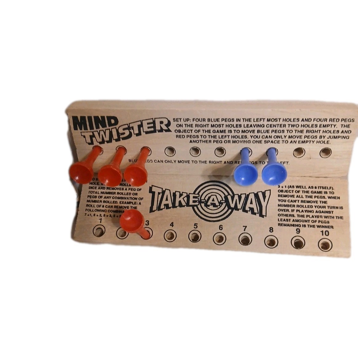 Vintage Wooden Peg Game Take Away, Mind Twister, Galaxy Go To The Races