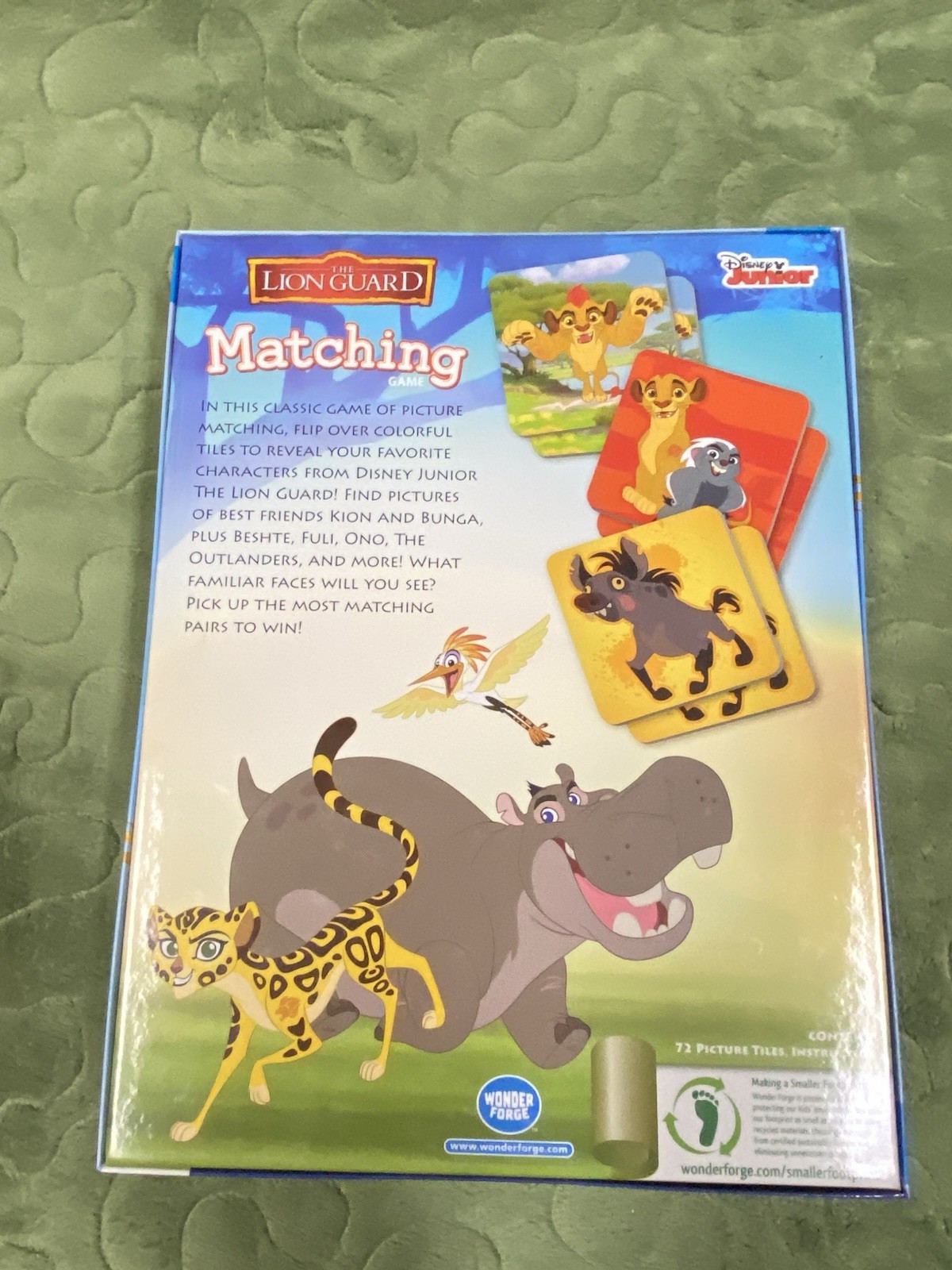 Disney Junior The Lion Guard Matching Game 2016 Wonder Forge Complete New