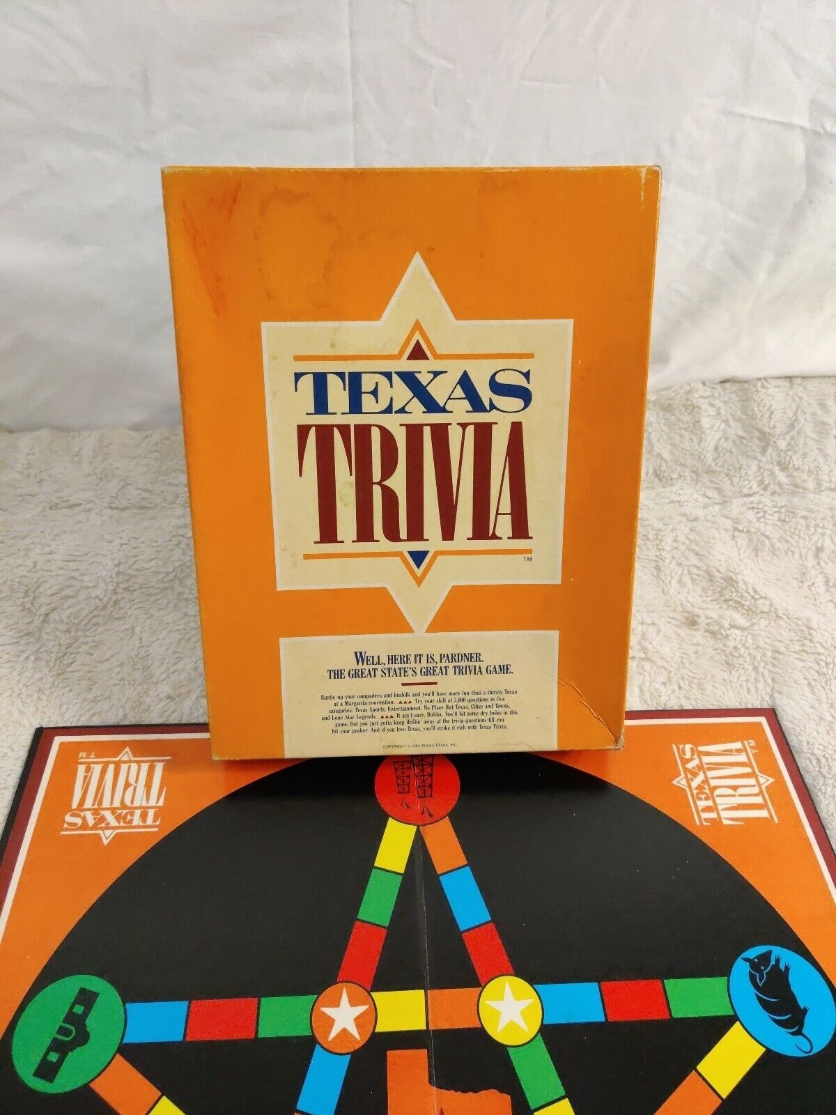 Vintage 1984 Texas Trivia Collectable Board Game Complete History Family Fame Ni