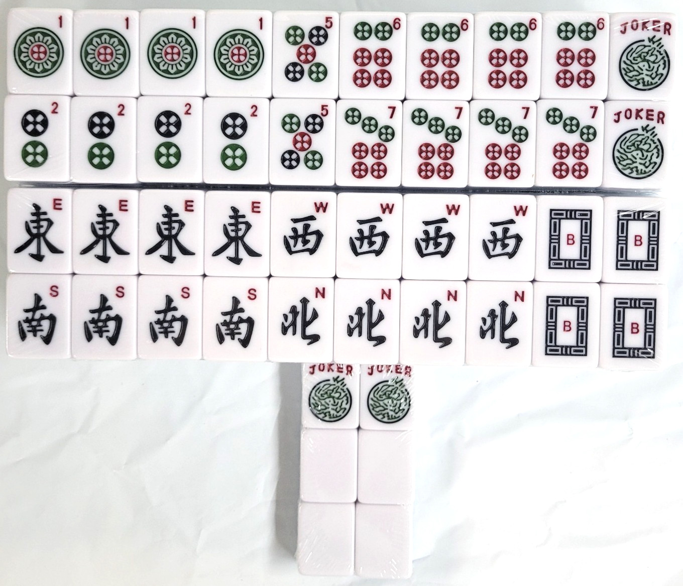American Mahjong Tile Set with 166 Blue Back Tiles (1.2”, Only)