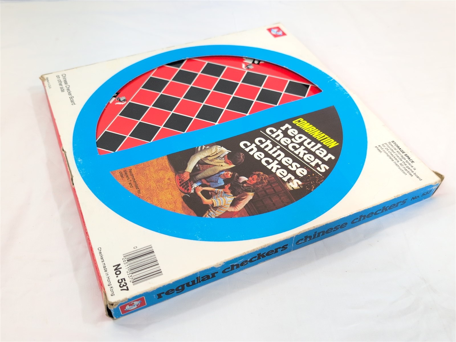 Vintage OHIO ART CHINESE CHECKERS AND REGULAR CHECKERS Game #537-ORIGINAL BOX