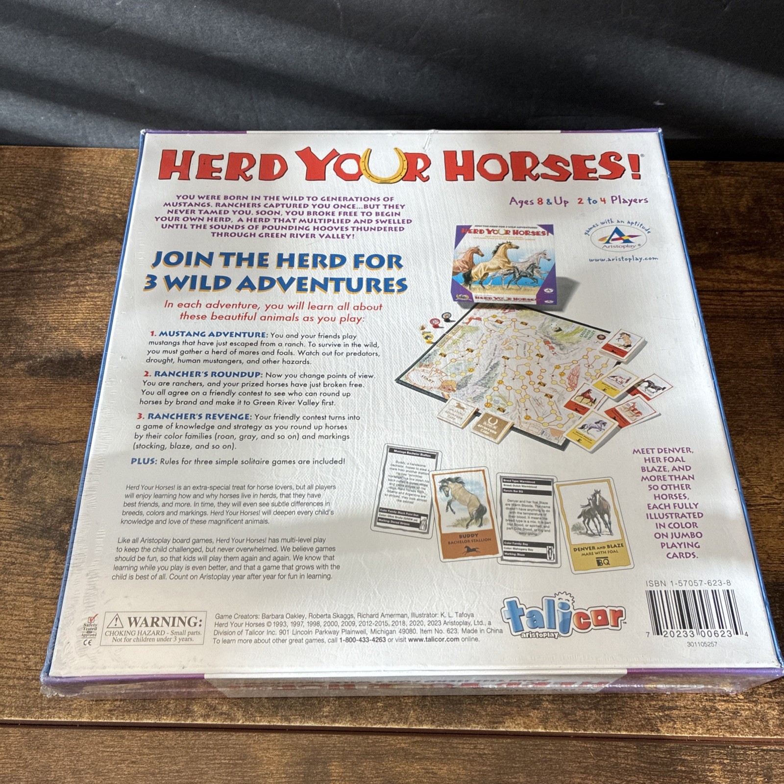 Herd Your Horses Board Game 3 Wild Adventures Talicar Aristoplay 2023 New Sealed