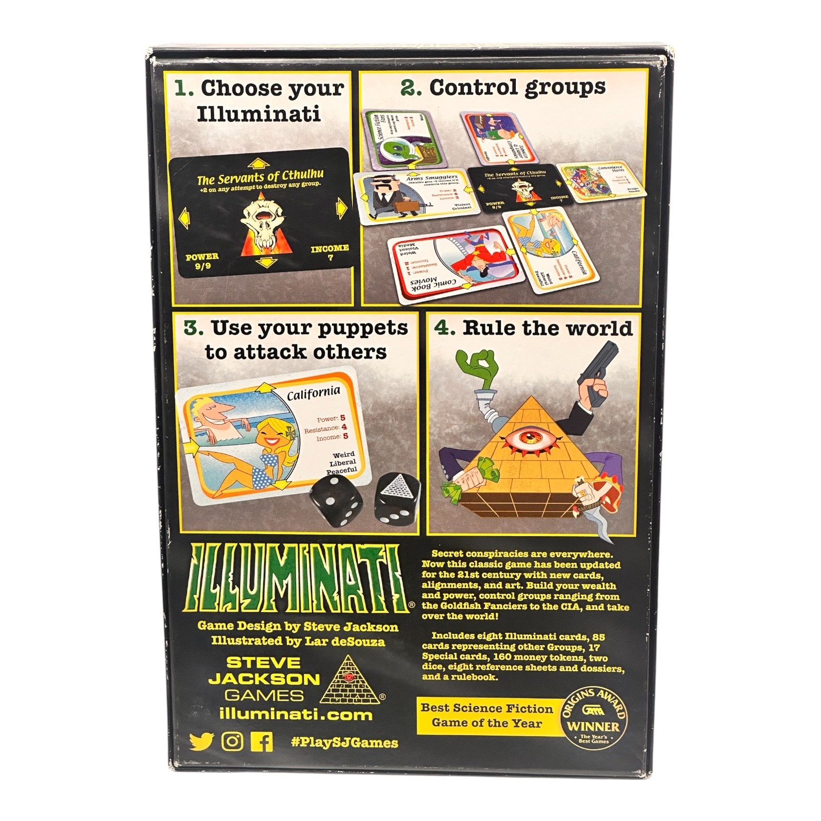 Illuminati The Game Of Conspiracy Steve Jackson Games 2nd Edition