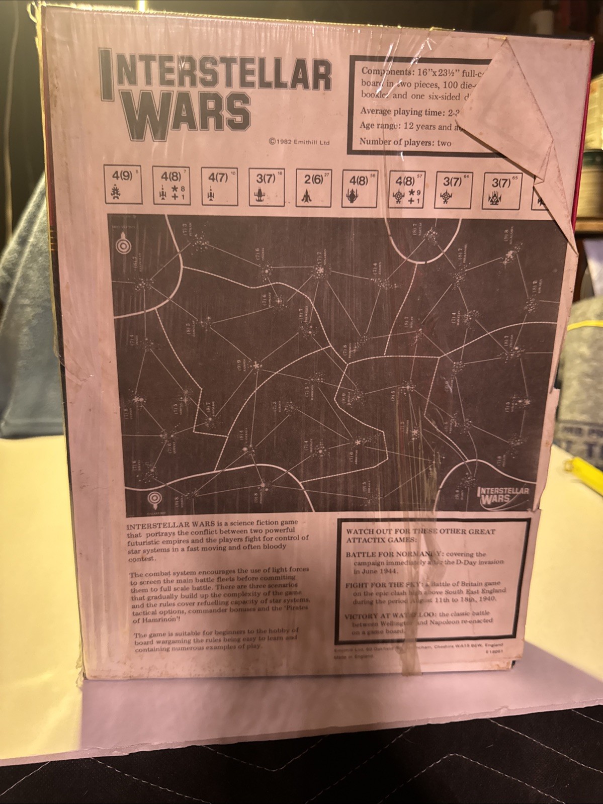 Attactix Wargame Interstellar Wars Box VG+